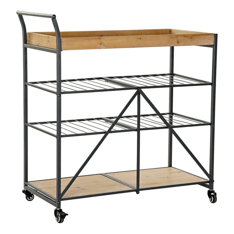 Multipurpose Cart Dkd Home Decor Black Metal Spruce (83 X 41 X 90 Cm) - Image 1
