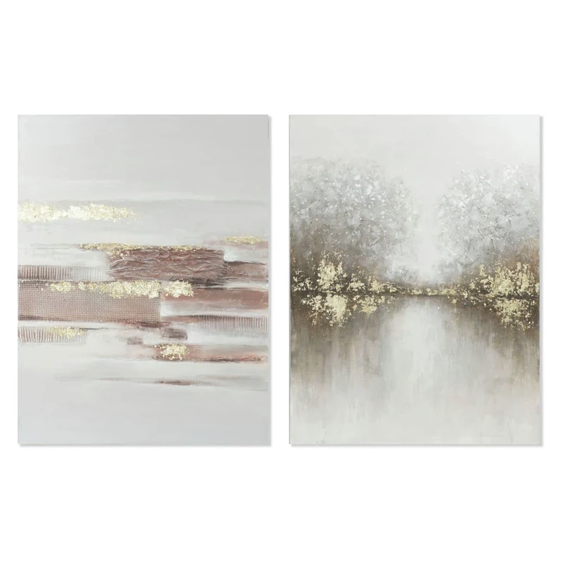 Dkd Home Decor Canvas Abstract (2 Pcs) (90 X 3.8 X 120 Cm)