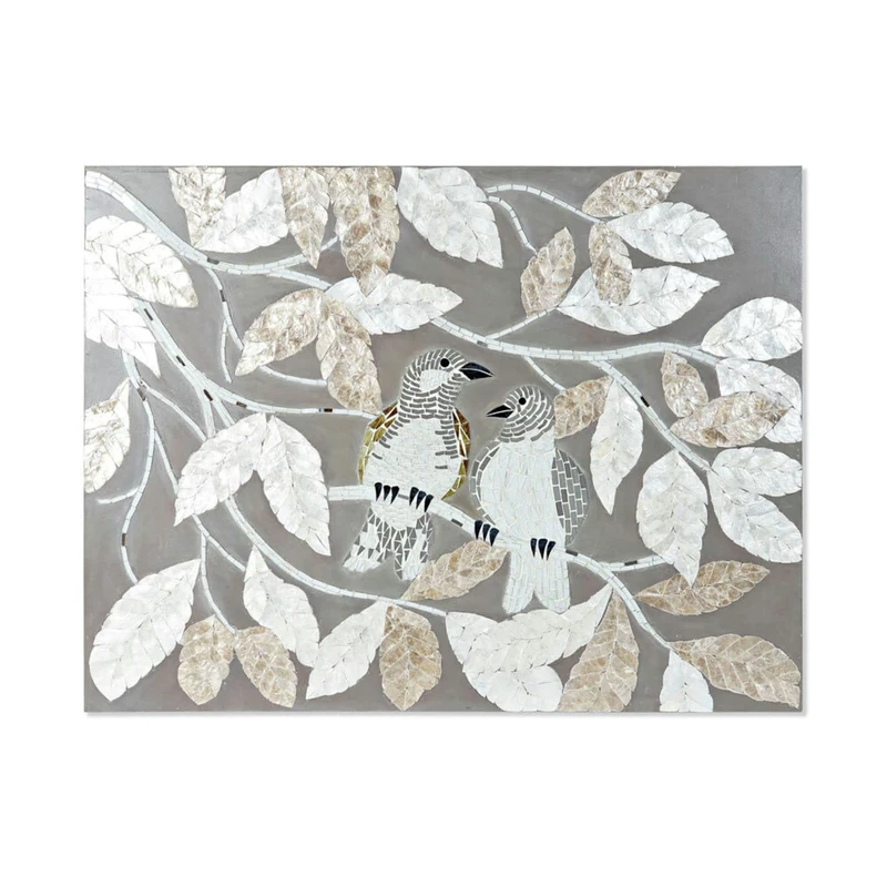 Home Decor Canvas Dkd Glass Sheets Wood MDF (90 X 4 X 70 Cm) - Image 1