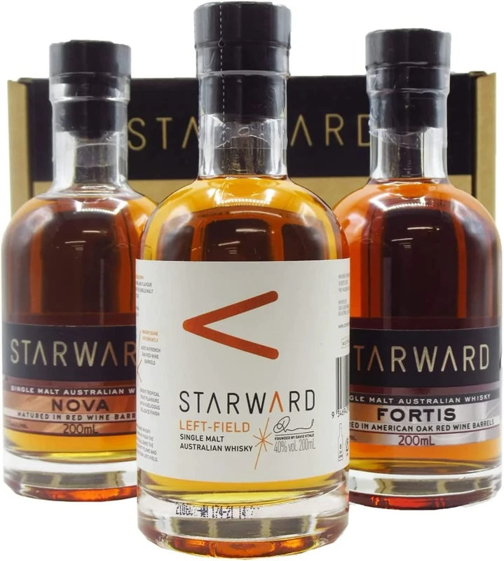 Starward | Whisky Tasting Pack | Discover New World Whiskes | Contains: Left Field, Nova and Fortis | 3x20cl | 43.7% alc. | Australian Whisky | The Most Awarded Distillery of the Year 2022