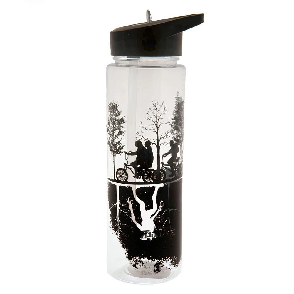 Stranger Things Upside Down Design Travel Bottle - 25oz/700ml Durable, Leak-Proof Plastic Drinkware, Stylish Hydration on The Go - Officially Licensed Netflix Merchandise