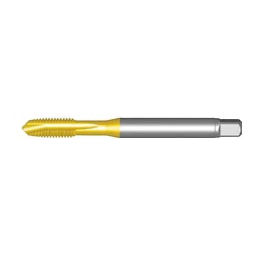 Dormer EP00TINM22 Series EP006TIN HSS-E-PM Spiral Point Machine Tap, Bright Finish, M22 x 2.50mm x 140mm