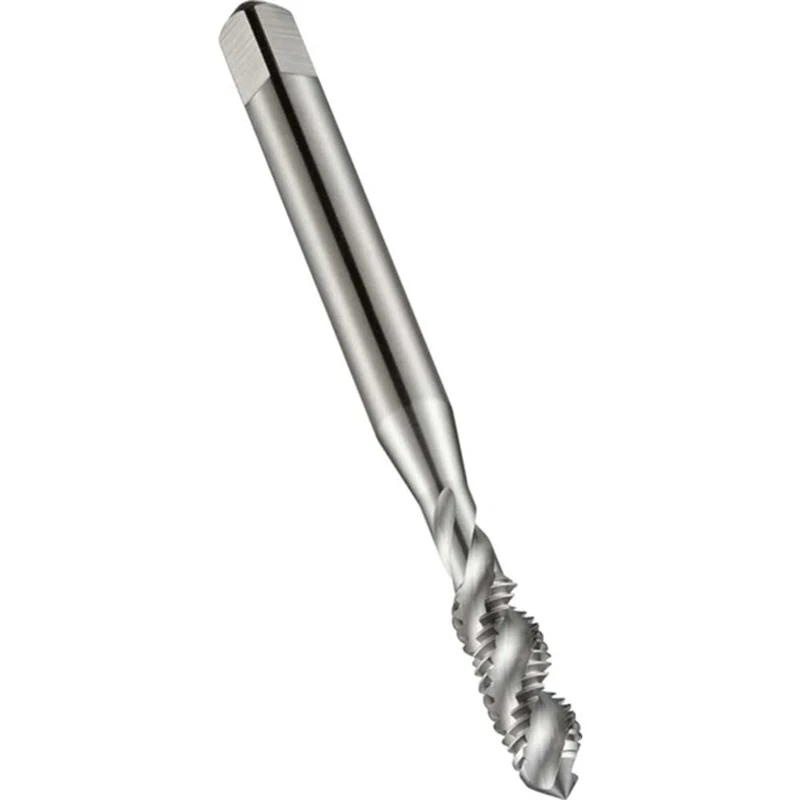Dormer E544BA8 Series E544 HSS BA8 40° Spiral Flute Machine Tap, Bright Finish, 0.43mm x 44.5mm