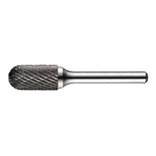 Dormer P805C9.6X6.0 Series P805C Carbide Rotary Burr, Ball Nosed Cylinder, Double Cut, TiAlN, 9.60 mm x 6.00 mm