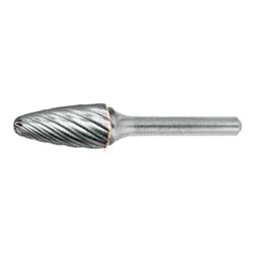 Dormer P61112.7X6.0 Series P611 Carbide Rotary Burr, Ball Nosed Tree, Bright, 3.00mm x 38mm