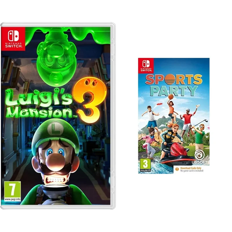 Luigi's Mansion 3 Standard Edition (Nintendo Switch) + Sports Party (Code in Box) (Nintendo Switch)
