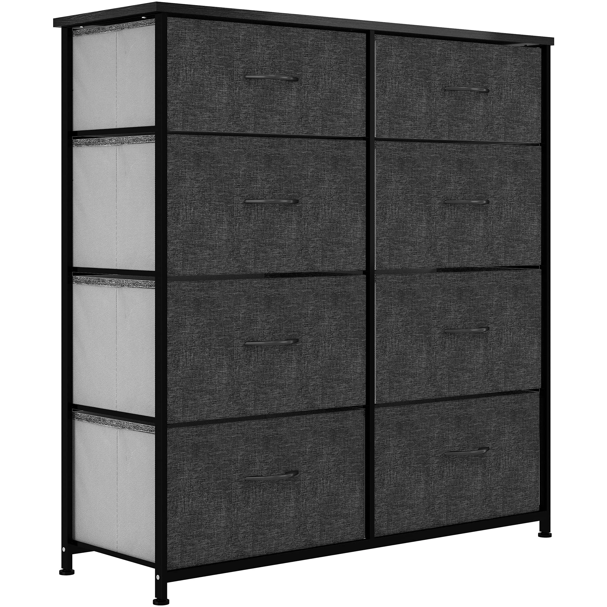 YITAHOME Chest of Drawers, 8-Drawer Storage Organizer Unit for Bedroom Living Room Closet, Sturdy Steel Frame, Easy Pull Fabric Bins & Wooden Top, Fabric Dresser