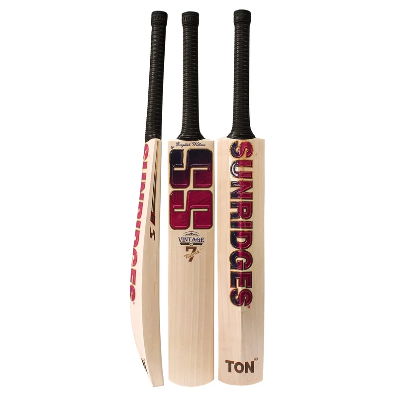 Ss EWSmu0688 Vintage 7 Finisher English Willow Cricket Bat (Size: Short Handle)