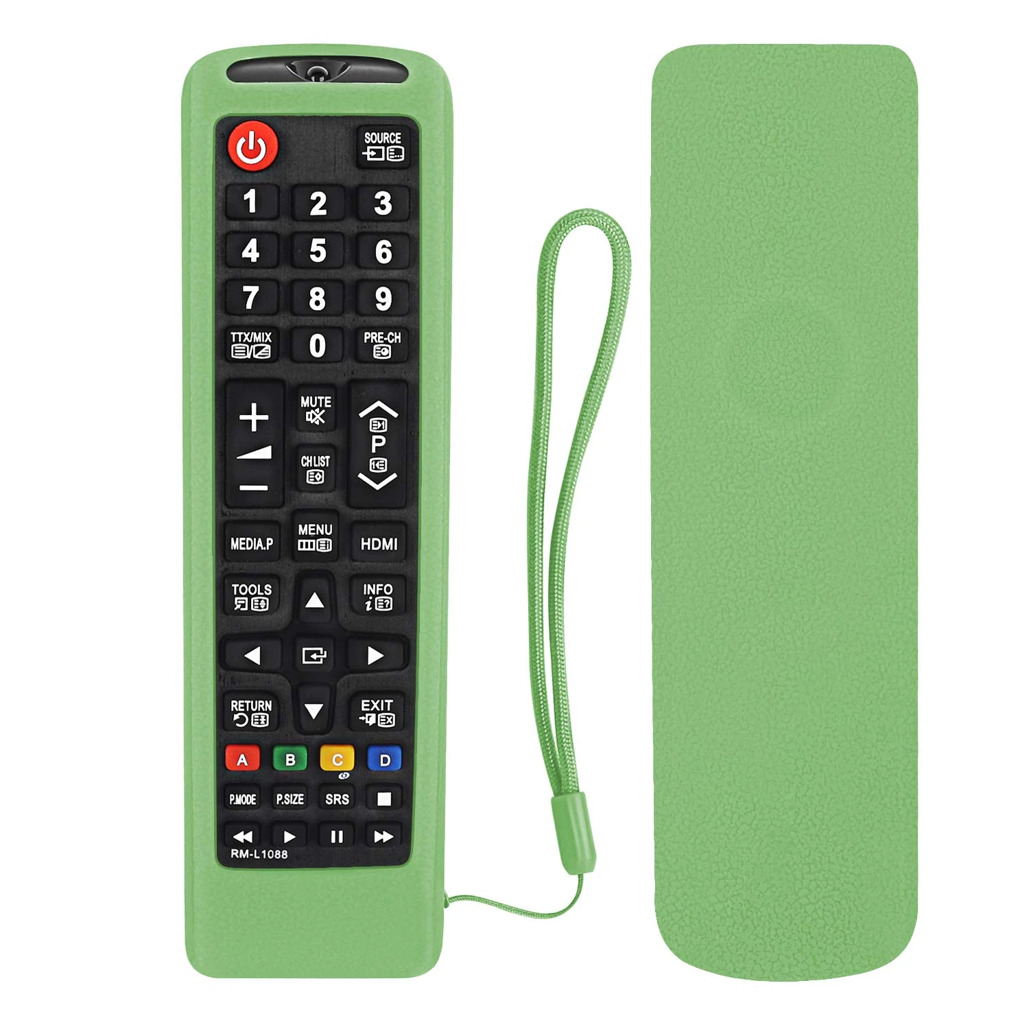 Protective Silicone Remote Case for Samsung TV AA59-00741A AA59-00786A BN59-01175N BN59-01315B Remote Control, Shockproof, Anti-Slip, Washable - Glow Green