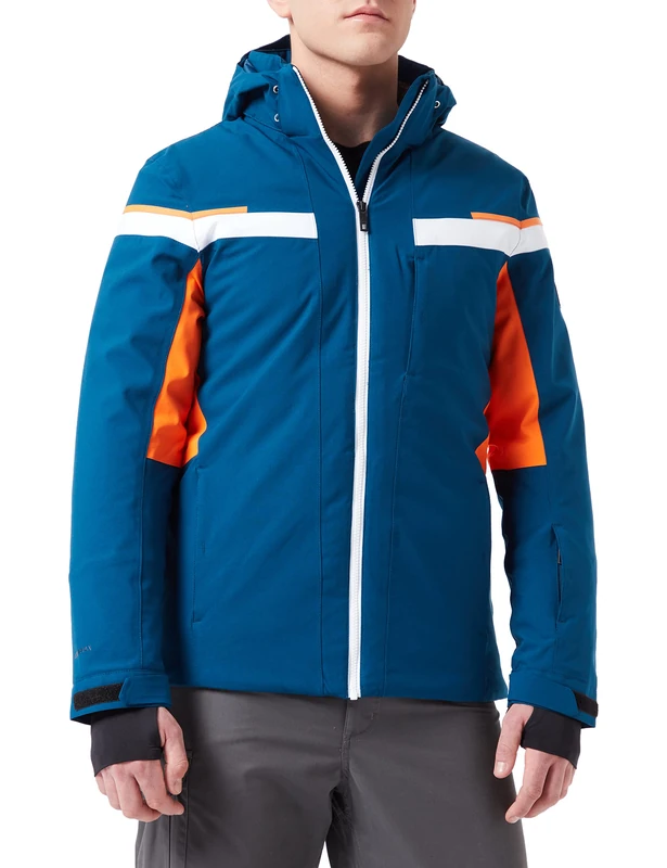 McKinley Men's Harry Ski Jacket, Blue petrol/orange, S