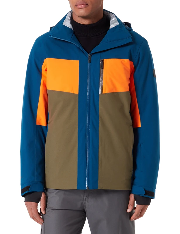McKINLEY Men's Harold Ski Jacket, Blue Petrol/Olive Da, XL