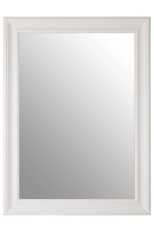 Premier Housewares Rectangular Wall Mirror/Classic Mirrors For Bathroom/Bedroom/Garden Walls Fancy Wall Mounted Mirrors For Hallway With Antique White Finish 60 x 4 x 150