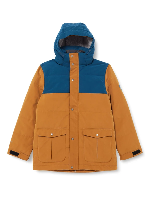 McKINLEY Unisex_Child Kay Jacket, Brown/Blue Petrol, 176 cm