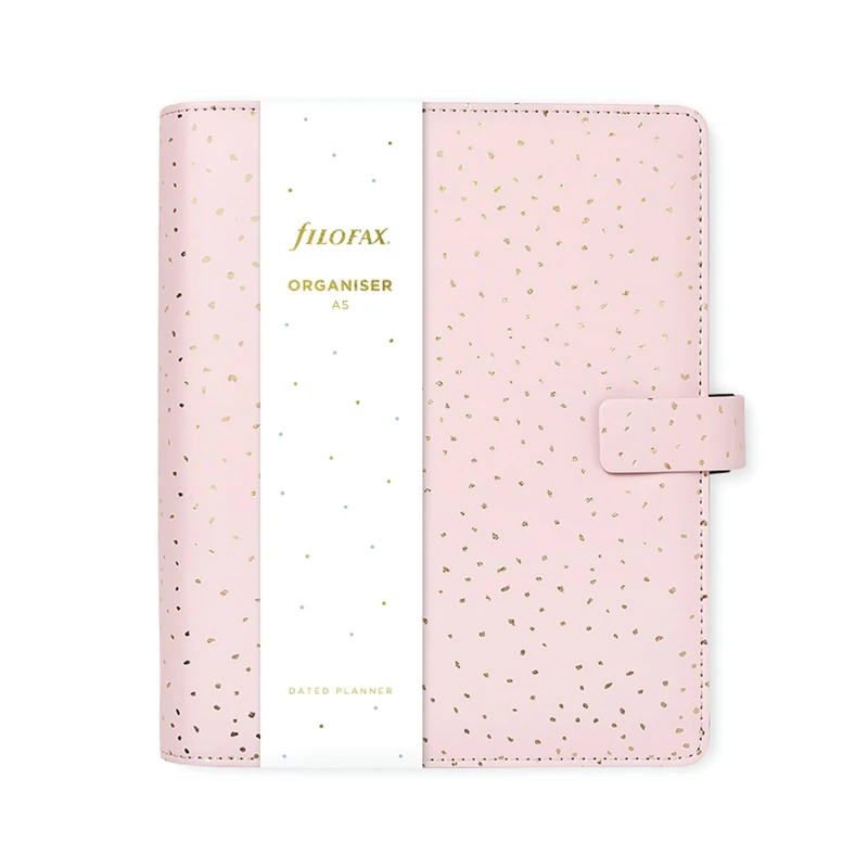 Filofax A5 Confetti Rose Quartz Organiser