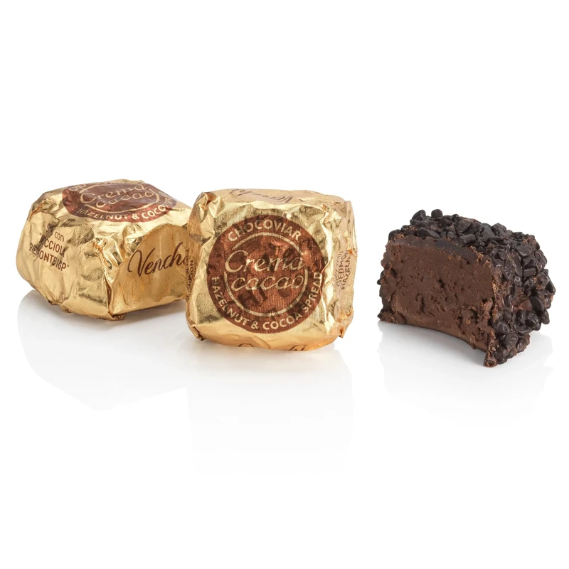 Venchi - Suprema Chocoviar Cubes - Chocolates filled with Suprema Cream Spread with Cocoa and Piedmont Hazelnut - 1 kg Bulk Gag - Gluten Free