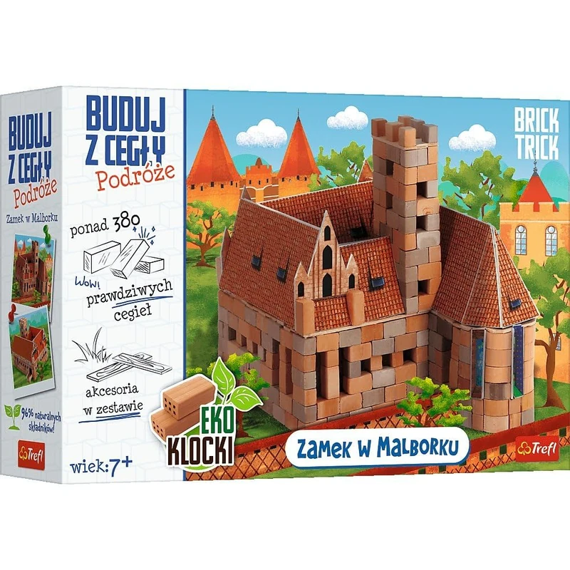 Trefl Brick Trick Travel Malbork - 380+ Natural Brick DIY Set