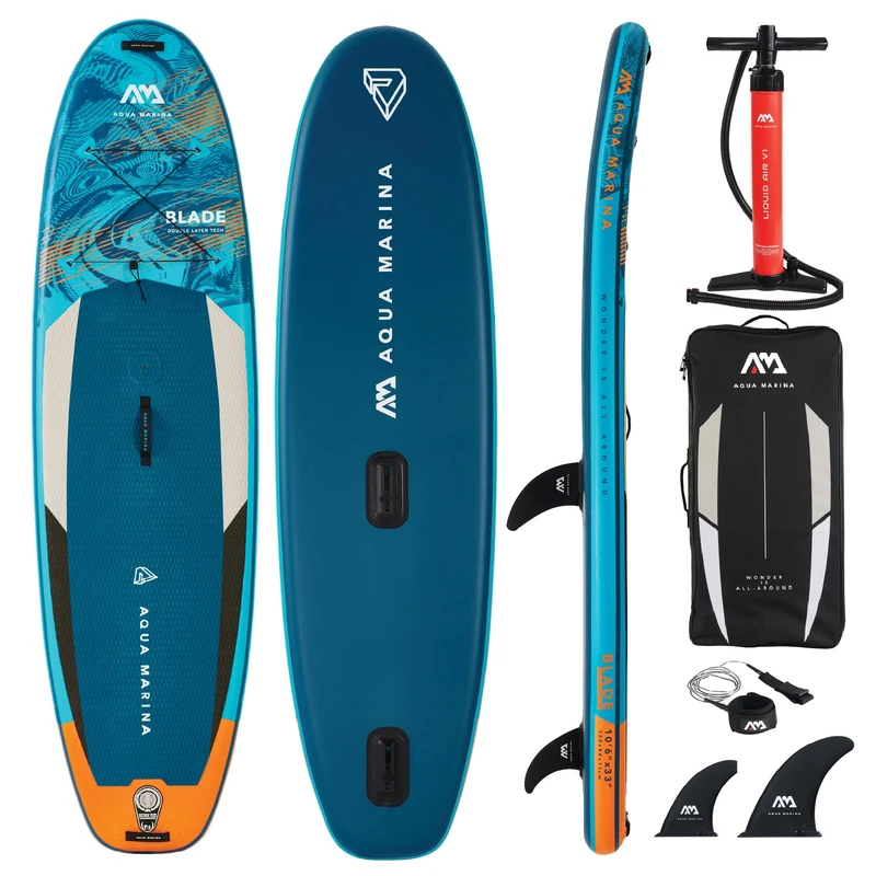 Aqua Marina Blade, Windsurf Inflatable Stand Up Paddle Board (iSUP) Package, 320 cm Length, Blue, 2022 - Image 1