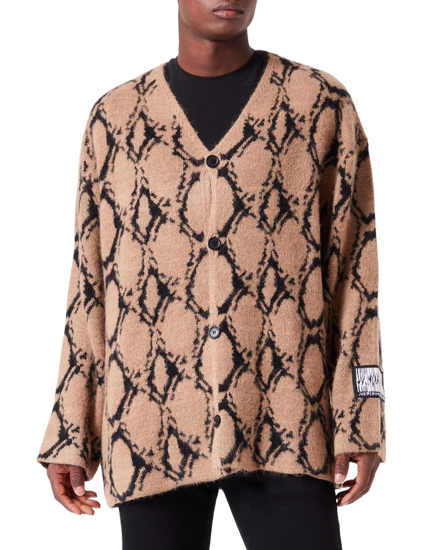 Just Cavalli Men's Sweater, 124j Camel Jacquard, 3XL