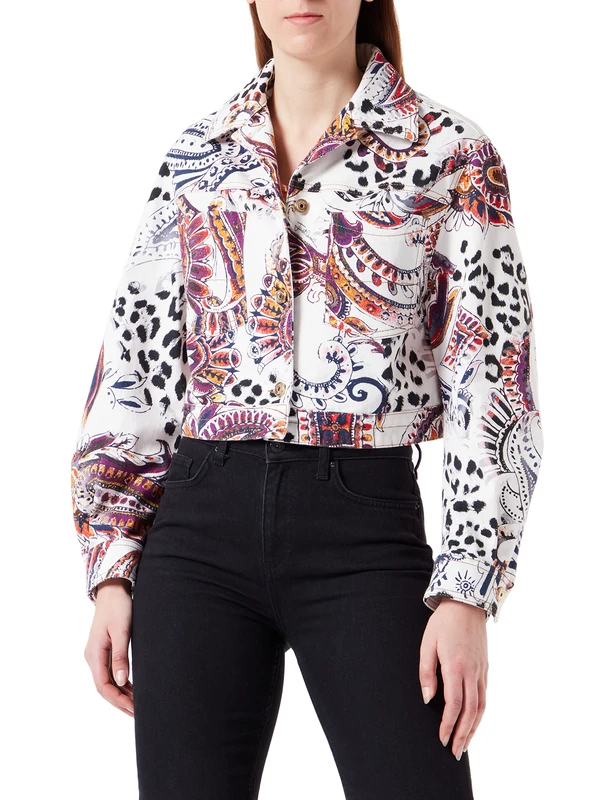 Just Cavalli Women's Kaban Pea Coat, 102s Natural, UK 10