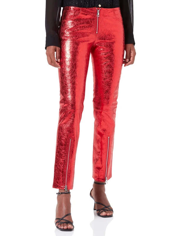Just Cavalli Women's Trousers Pants, 306 Mars Red, 36