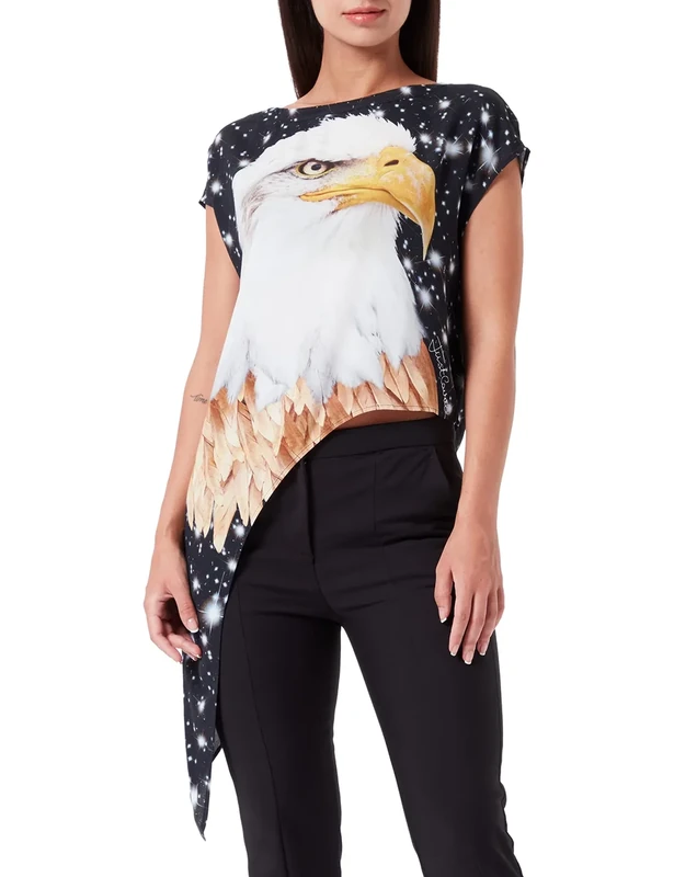 Just Cavalli Women's T-Shirt, 900s Black, XXL