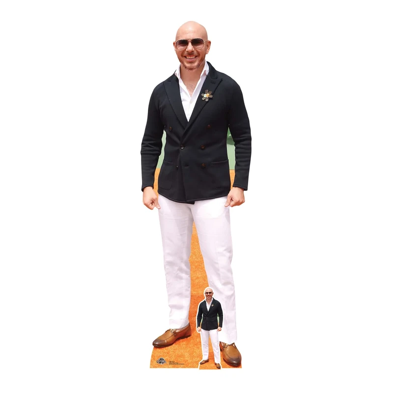 Star Cutouts CS933 Pitbull – Lifesize Cardboard Cutout with Mini | Great for Music Parties, Celebrity Themes & Events