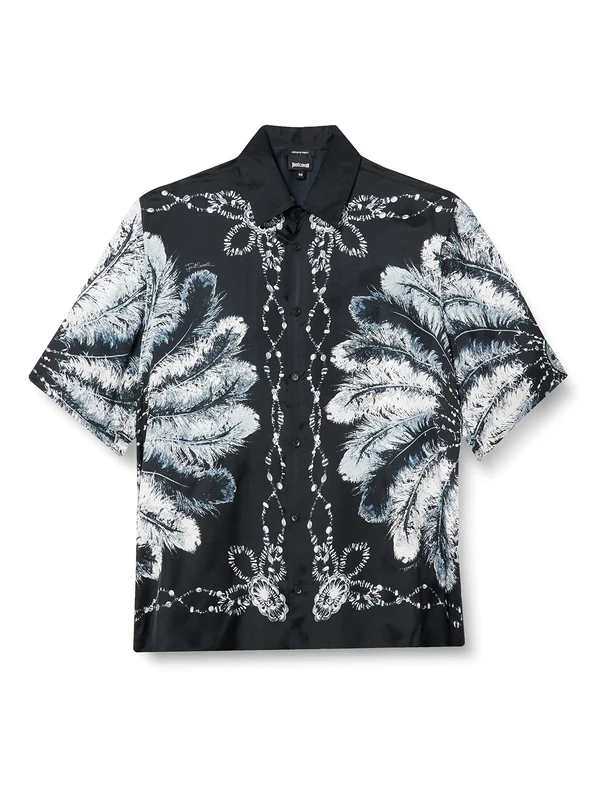 Just Cavalli Men's Camicia Blouse, 900S Black, 58
