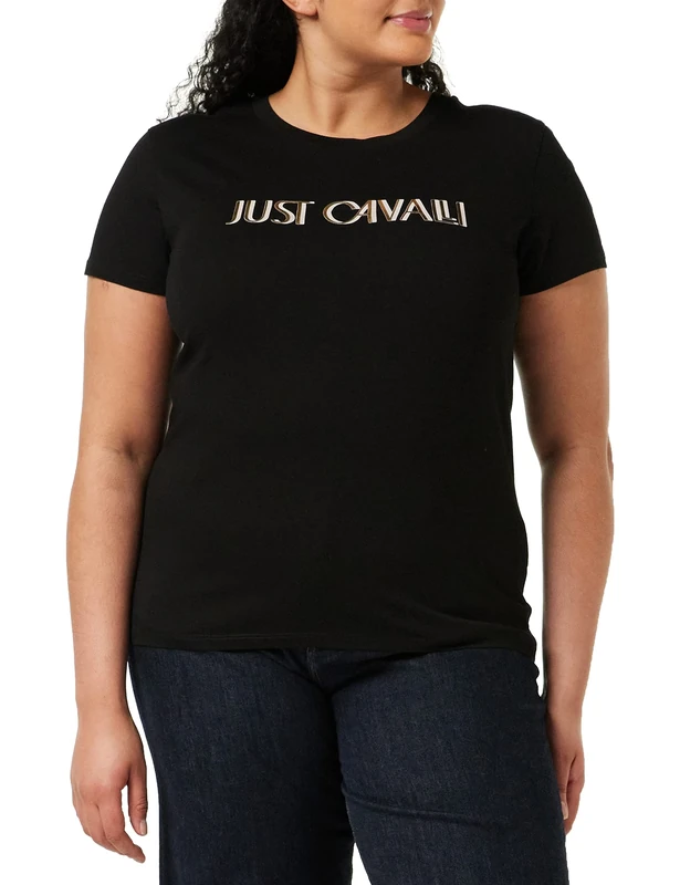 Just Cavalli Women's T-Shirt, 900 Black, XS