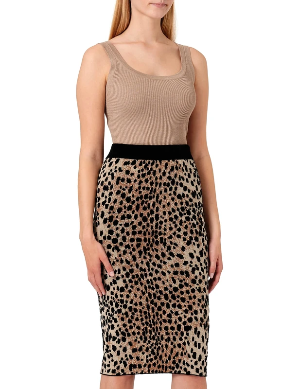 Just Cavalli Women's Skirt, 001j Natural Leo Jacquard, S