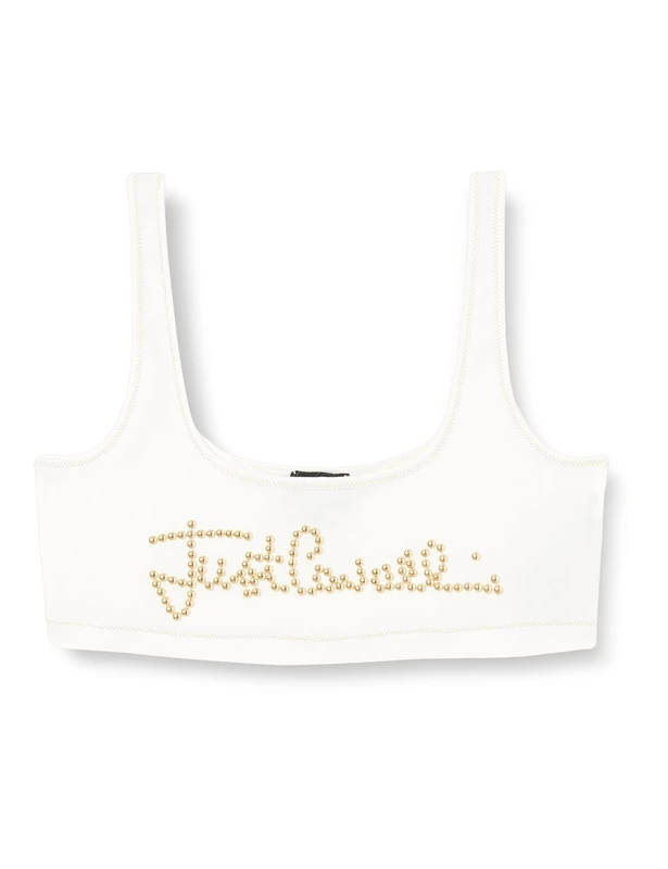 Just Cavalli Women's Top Fashion Vest, 102 White Smoke, 44