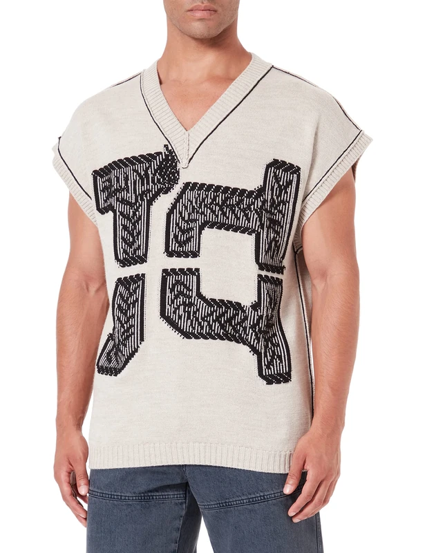 Just Cavalli Men's Pullover Sweater, 800 Beige, S