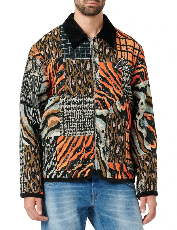Just Cavalli Men's Kaban Pea Coat, 001j Mix Colour, 36