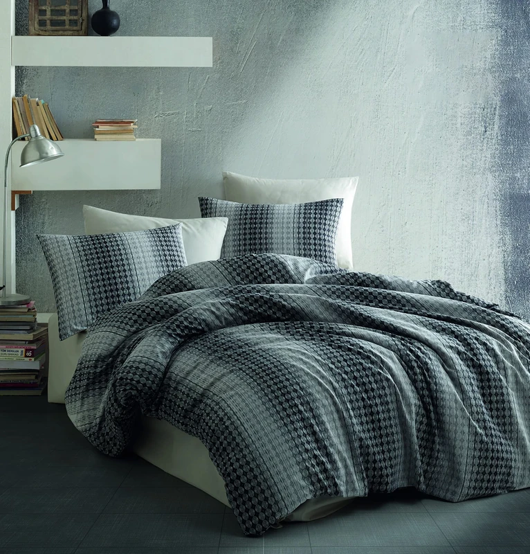 Questo Casa 100% Ranforce Cotton Double Duvet Cover Set, Duvet Cover 200 x 220 cm, Flat Leaf 240 x 260 cm, Pillowcase 50 x 70 cm (2 pieces)