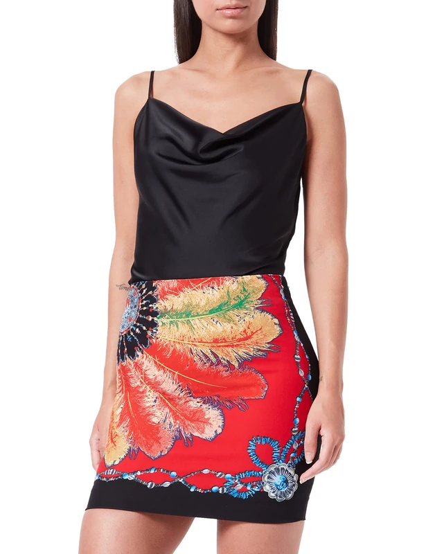 Just Cavalli Women's Mini Leather Skirt - Red 311s Size 42