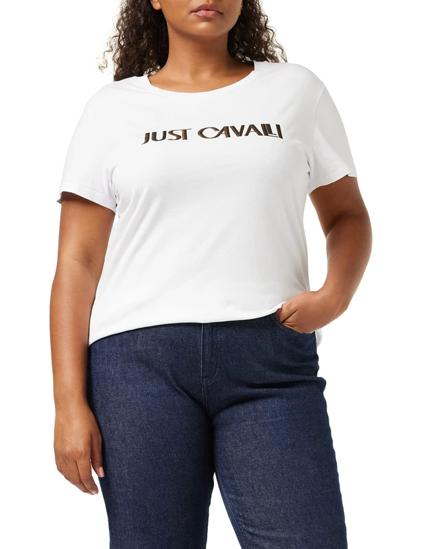 Just Cavalli Women's T-Shirt, 100 Optical White, XXS