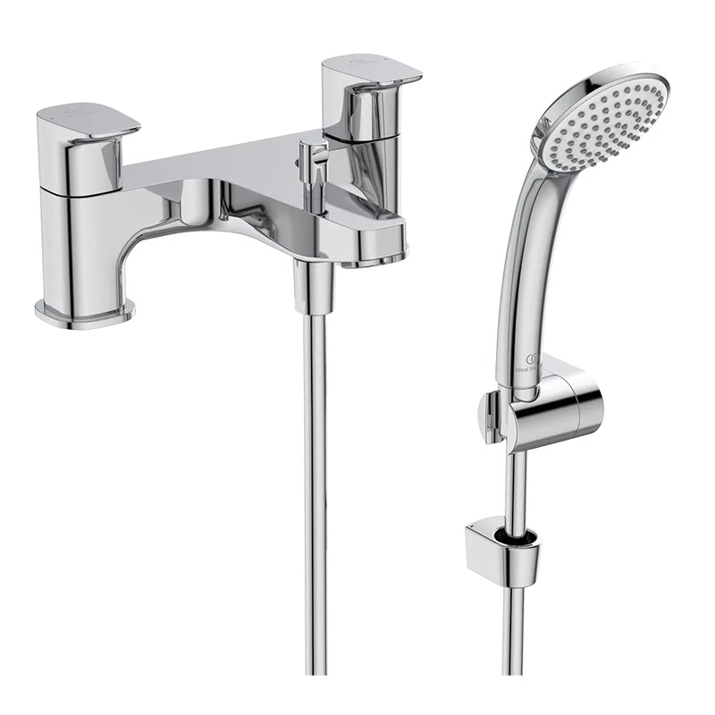 Ideal Standard Ceraplan Dual Control Bath Shower Mixer with Shower Set, Chrome