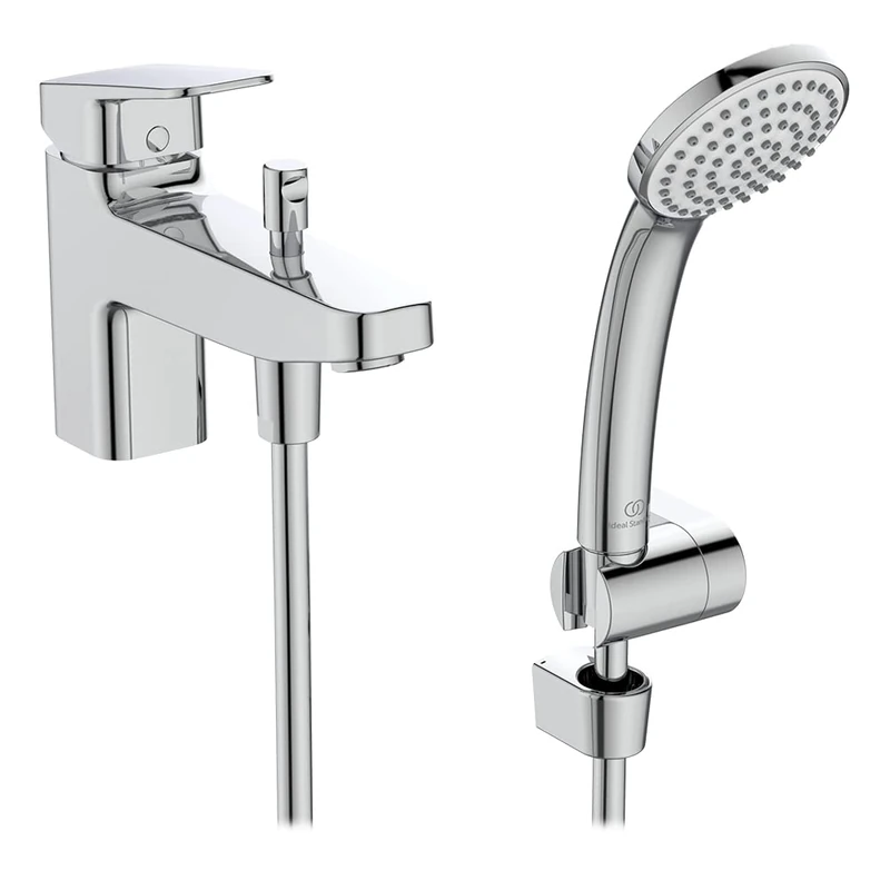 Ideal Standard Ceraplan Single Lever Bath Shower Mixer with Shower Set Chrome