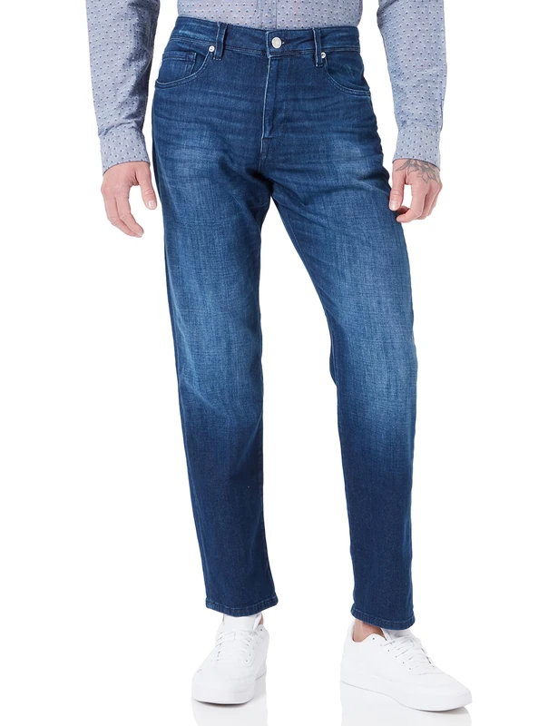 SELECTED HOMME Men's Jeans, Medium Blue (Medium Blue Denim), 32 W/34 L
