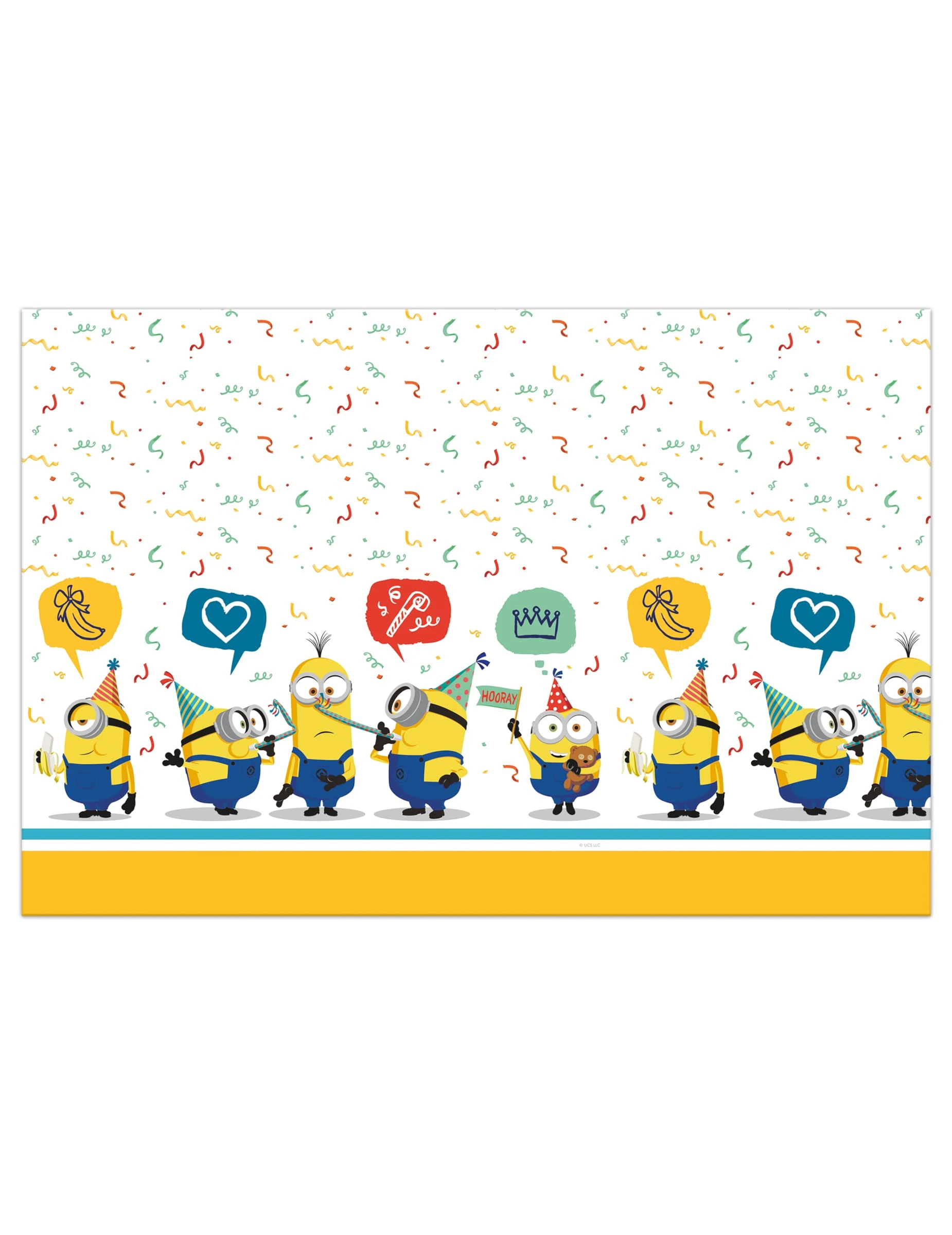 Procos - Minions Rise of Crane Plastic Tablecloth (180 x 120 cm) Folat 92137P 180 x 120 cm, Multi-Coloured