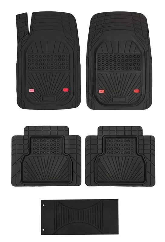 BREMER SITZBEZÜGE 5-piece all-season floor mats, non-slip rubber mats, suitable for Seat Leon 1 1M1, car, truck, bus, SUV or motorhome, caravan accessories