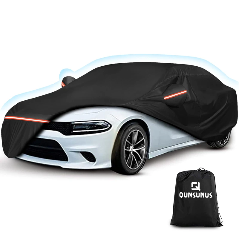 for Dodge Charger Car Cover Waterproof All Weather, 6 Layers Car Cover Waterproof All Weather 210T Windproof Fit for Dodge Charger 2006-2021