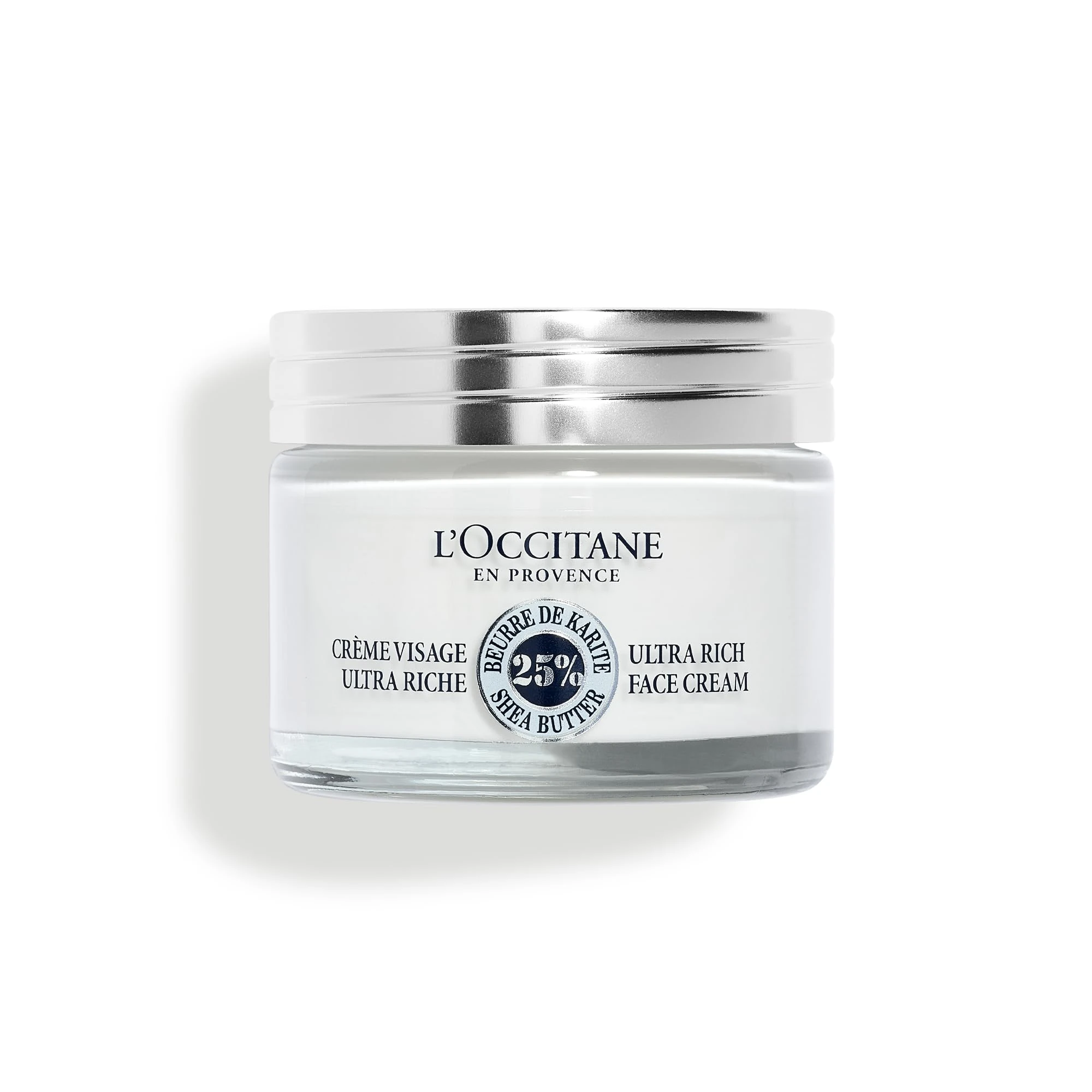 L'OCCITANE Shea Ultra Rich Comforting Face Cream 50ml, Enriched with 25% Shea Butter, Vegan & 97% Readily Biodegradable, Clean & Premium Beauty Skincare for All Skin Types, 72 Hour Moisturisation
