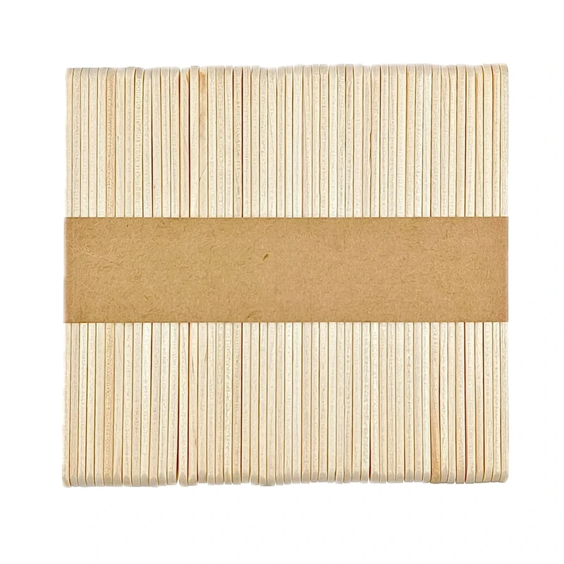ZHIYE Natural Wooden Lollipop Sticks, 50pcs Ice Cream Sticks with Smooth Edges Kids Craft Popsicle - Lolly Pop Stick, 93 X 10 X 2mm