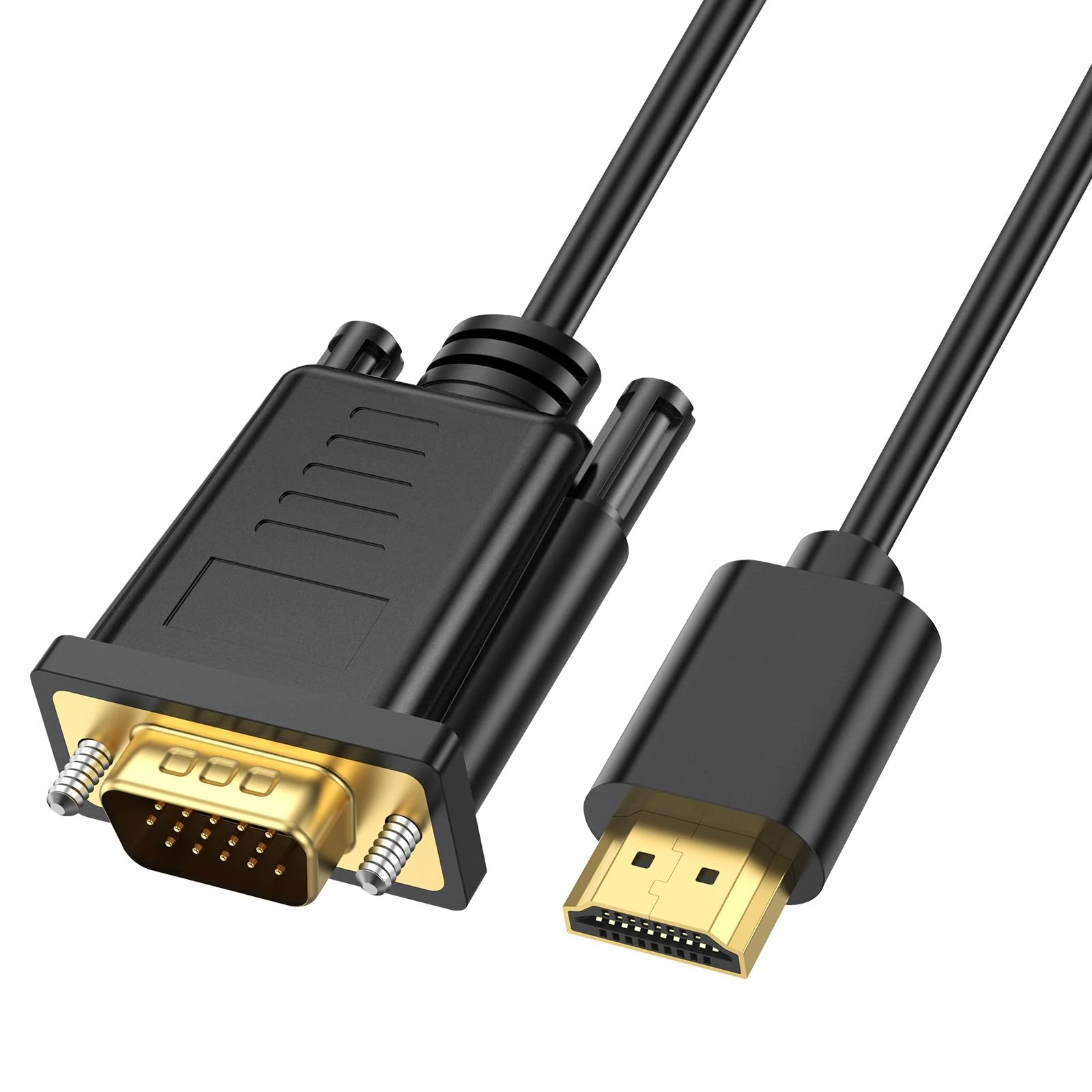 BLK BLKing HDMI to VGA Cable, HDMI Digital to VGA Analog Video Converter Cable for Desktop, Laptop, PC, Monitor, Projector, HDTV, Chromebook, Raspberry Pi, Roku, Xbox,PS4 and More (3.3ft/1m)