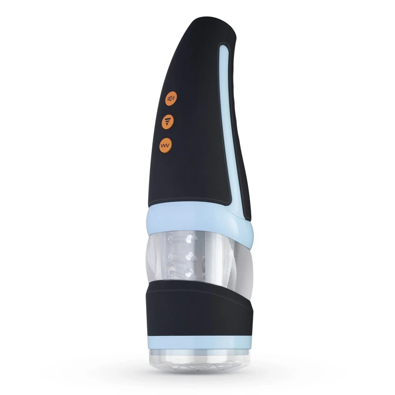 CRUIZR CP02 Automatic Vibrating Rotating Masturbator with Adapter - Sexy Female Voice Masturbator with 5 Speeds and 10 Vibration Functions - Black