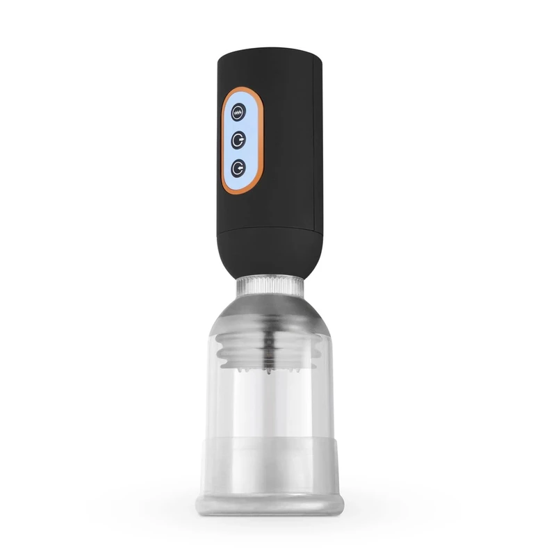 CRUIZR CS07 Luxury Vibrating Pump - Pumps for Men for Larger - Extend with 5 Vibrations and Sucking Function - Clear/Black