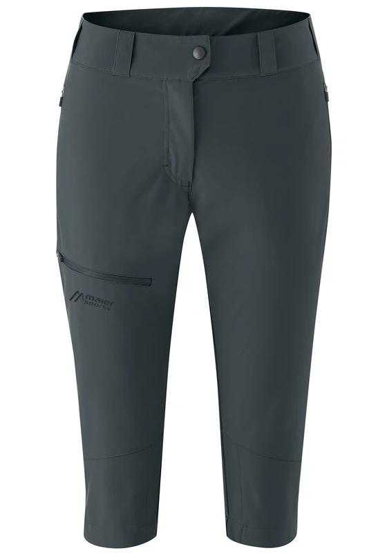Maier Sports Women's Latit Capri W Bermuda Shorts, Gray, 38