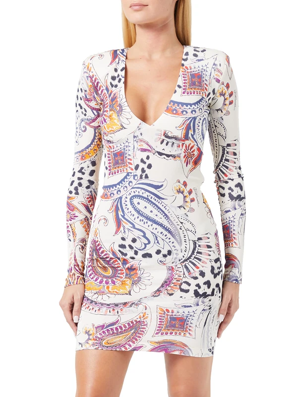 Just Cavalli Women's Dress, 102s White Smoke, 14 - Image 1