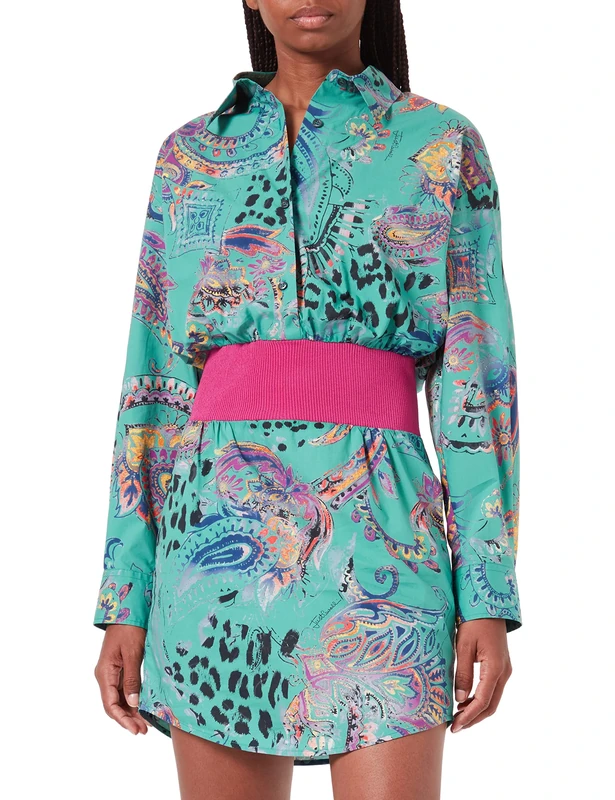 Just Cavalli Women's Dress, 627s Green, 10