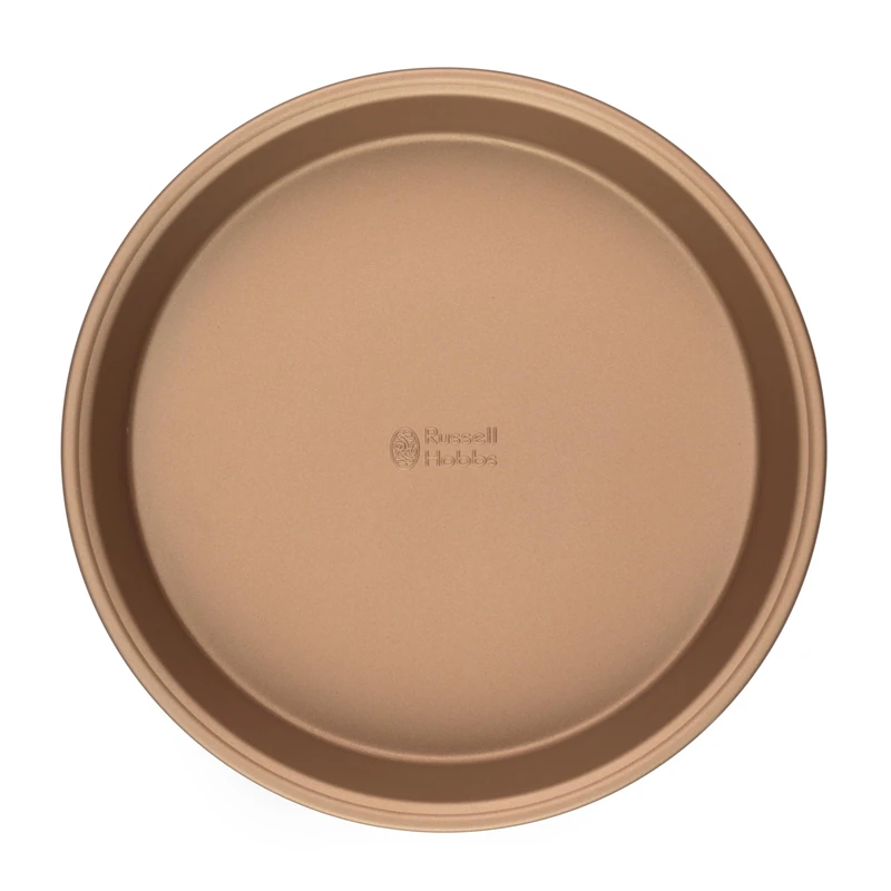 Russell Hobbs RH02146GEU7 Non-Stick Cake Tin - Round Baking Tray for Cakes, Pie/Tart Dish, Carbon Steel Oven Pan, Easy Clean, Strong, Durable, Oven Safe to 220 Degrees, Opulence Collection, Gold, 24cm